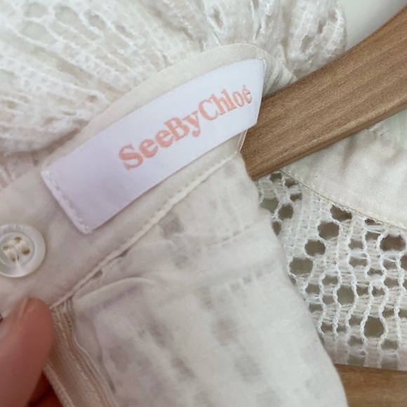 See by Chloé Dress with Cut-Out Pattern Sz S NWT - Picture 5 of 7